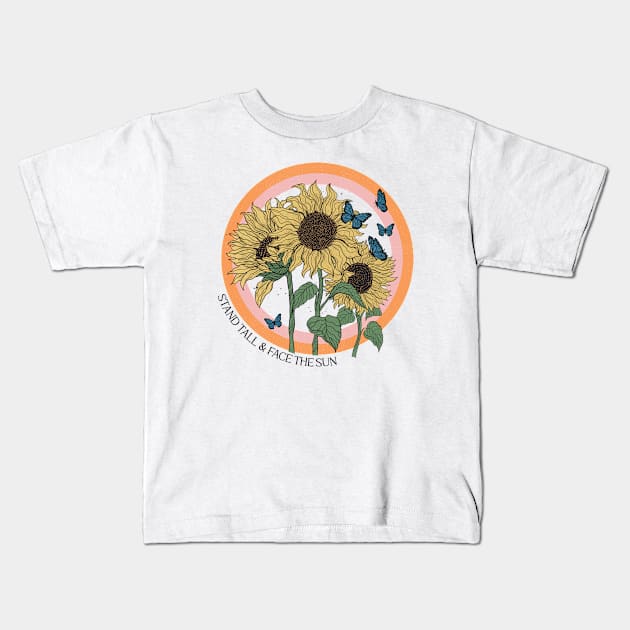 Face the sun Kids T-Shirt by Setrokompo